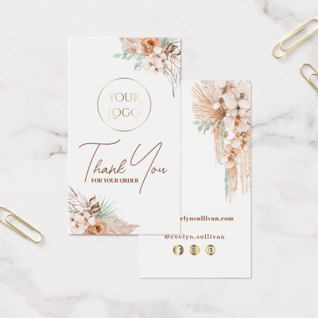 tropiska beige och mynta paket infogas visitkort (Kontor)