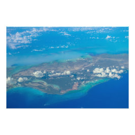 Tropiska blå Karibien och ön Fototryck