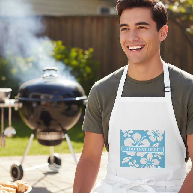 Tropiska blå persikoblommor långt förkläde (Skapare uppladdad)
