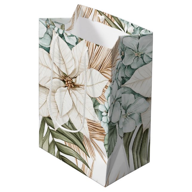 Tropiska Blå Vita Blommor Bröllop (Framsidan Vinklad)