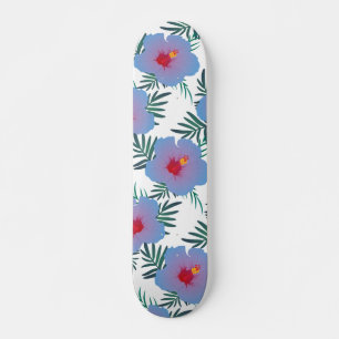 Tropiska blåa hibiscus mini skateboard bräda 18,5 cm