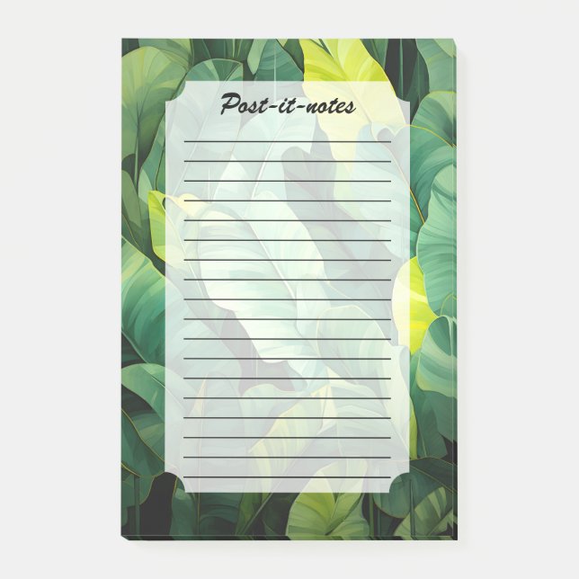 Tropiska blad Abstrakt botanisk djungel natur Post-it Block (Framsida)