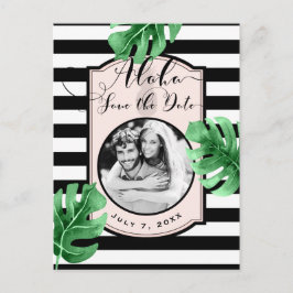 Tropiska blad & ananas Foto Spara datumet Meddelande Vykort