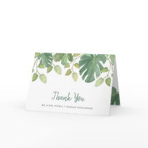 Tropiska blad | Grönt och Vitt Tack