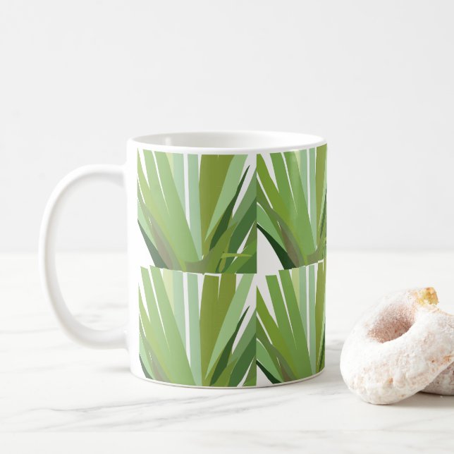 Tropiska blad kaffemugg (Med munk)