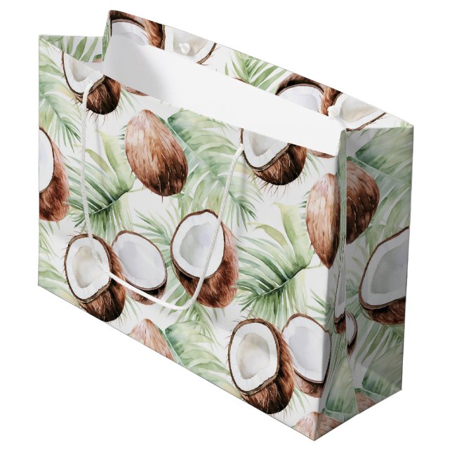 Tropiska blad kokosnötter   (Framsidan Vinklad)