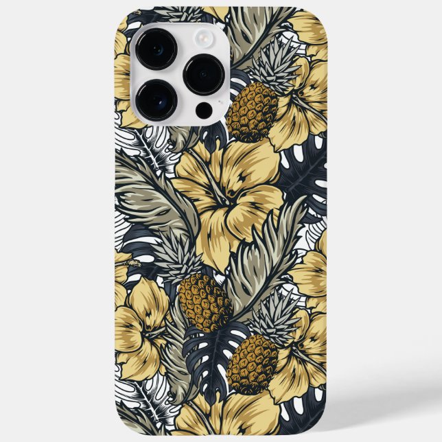 Tropiska Blad och Blommor Mönster (Baksida)