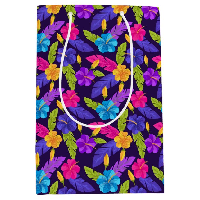 Tropiska blad och blommor Mönster-23857 (Framsidan)