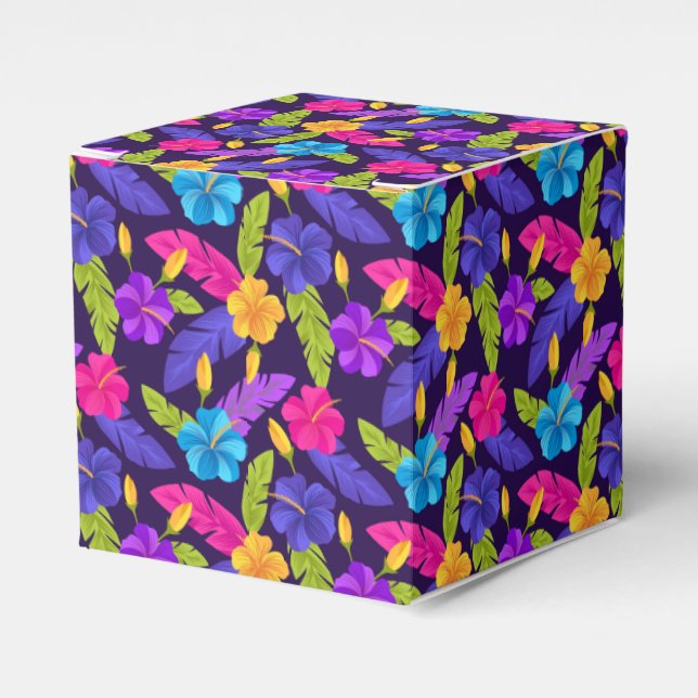 Tropiska blad och blommor Mönster-23857 Presentaskar (Framsidan Sidan)