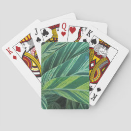 Tropiska blad randiga gröna bladverk tropikerna casinokort