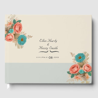 Tropiska blåsor och Gröntar Eco-Friendly Beach Wed Gästböcker