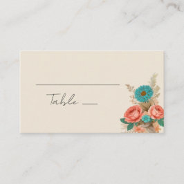 Tropiska blåsor och Gröntar Eco-Friendly Beach Wed Placeringskort