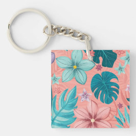 Tropiska bliss-Blommigt med Pastel Löv & Flowers