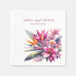 Tropiska bliss-Bröllop-Napkins Pappersservett
