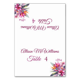 Tropiska bliss-Fish-ikonen-Bröllop- Bordsnummer