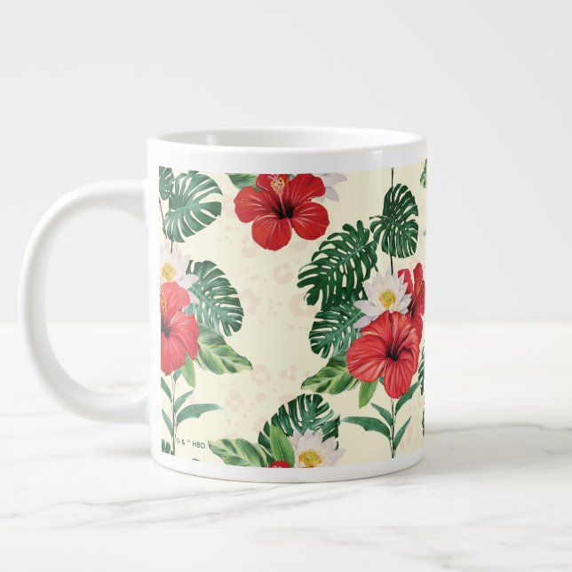 Tropiska blodkroppar av vita lotus jumbo mugg (Vänster)
