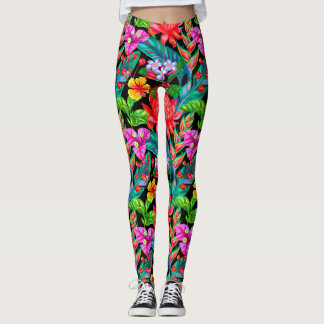 Tropiska blom- Leggins Leggings