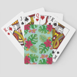 Tropiska blomman mönster casinokort