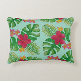 Tropiska blomman mönster prydnadskudde