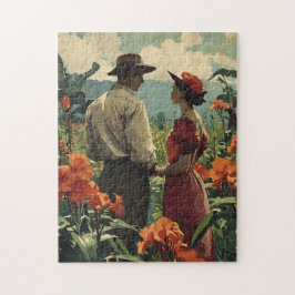 Tropiska blomman Romantik Harmony Pussel