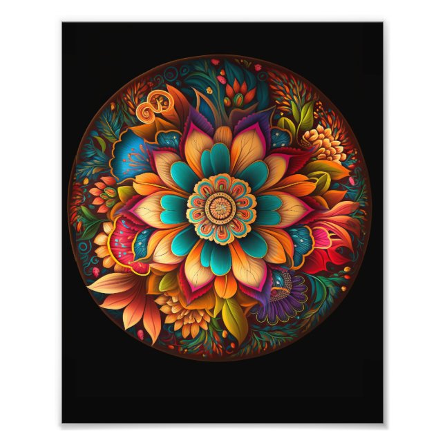 Tropiska blommandalas fototryck (Framsidan)