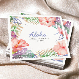 Tropiska Blommigten Aloha Luau Stil Pappersservett