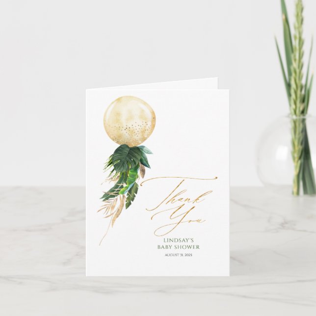 Tropiska Blommigten Balloon Garland Tack Kort (Framsida)