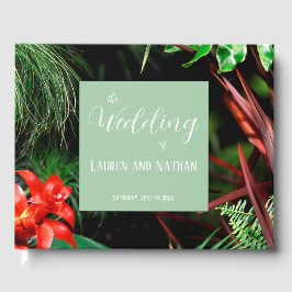 Tropiska Blommigten, Earthy Färg, Modern, Bröllop. Gästböcker