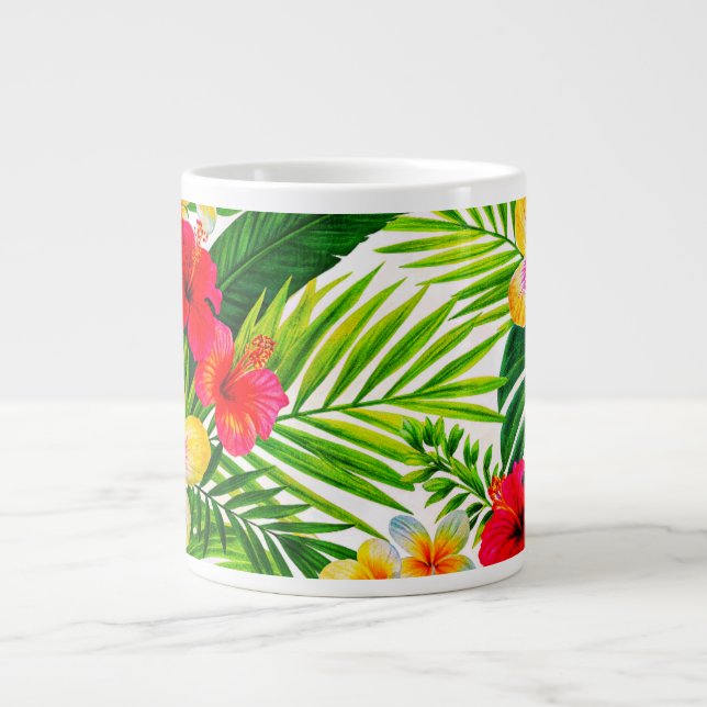 Tropiska Blommigten Gift Jumbo Mugg (Framsidan)