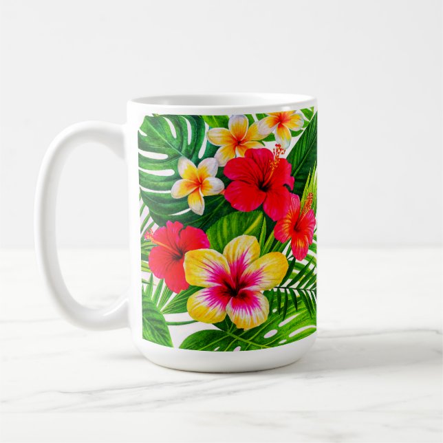 Tropiska Blommigten Gift Kaffemugg (Vänster)