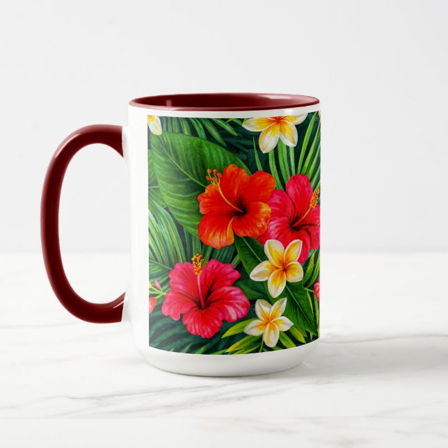 Tropiska Blommigten Gift Mugg (Vänster)