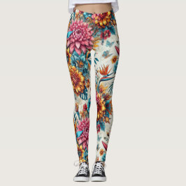 Tropiska Blommigten Paradise Leggings