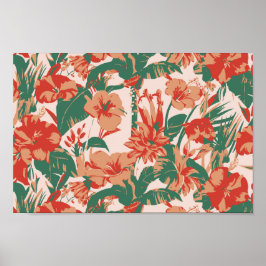 Tropiska Blommigten Paradise Poster