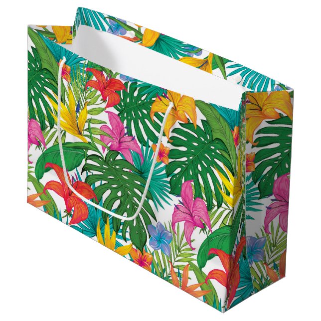 Tropiska Blommigten Party (Framsidan Vinklad)