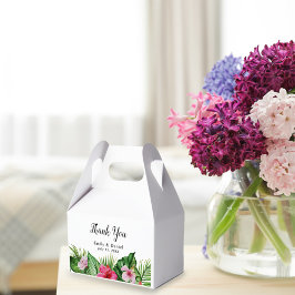Tropiska Blommigten Tack Bröllop Presentaskar
