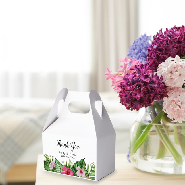 Tropiska Blommigten Tack Bröllop Presentaskar (Skapare uppladdad)
