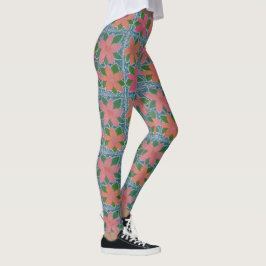 Tropiska Blommönster Leggings