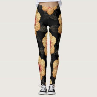 Tropiska blommönstrade leggings