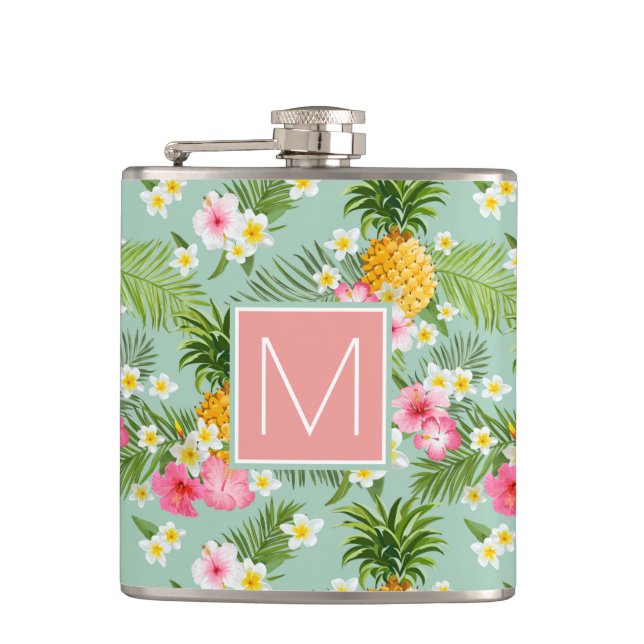 Tropiska blommor & ananas | tillfogar ditt fickplunta (Framsidan)