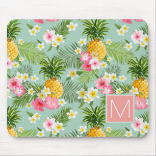 Tropiska blommor & ananas tillfogar ditt musmatta