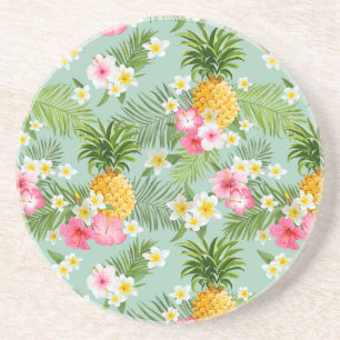 Tropiska blommor & ananas underlägg