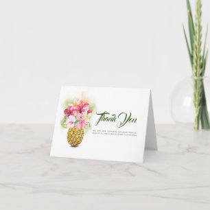 Tropiska blommor Ananas Vas Beach Tack Kort