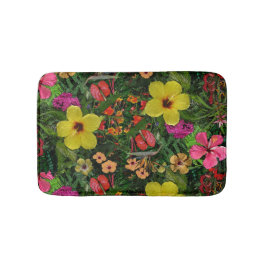 Tropiska blommor badrumsmatta