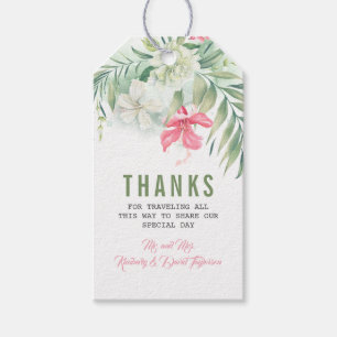 Tropiska blommor Beach Wedding Presentetikett