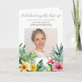 Tropiska blommor Begravningsminnesgudstjänstordnin Program