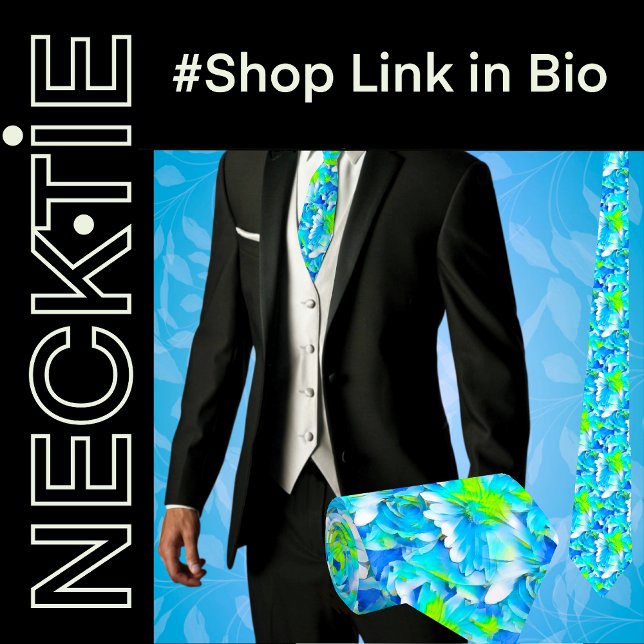 Tropiska blommor Blommig  Slips (Skapare uppladdad)