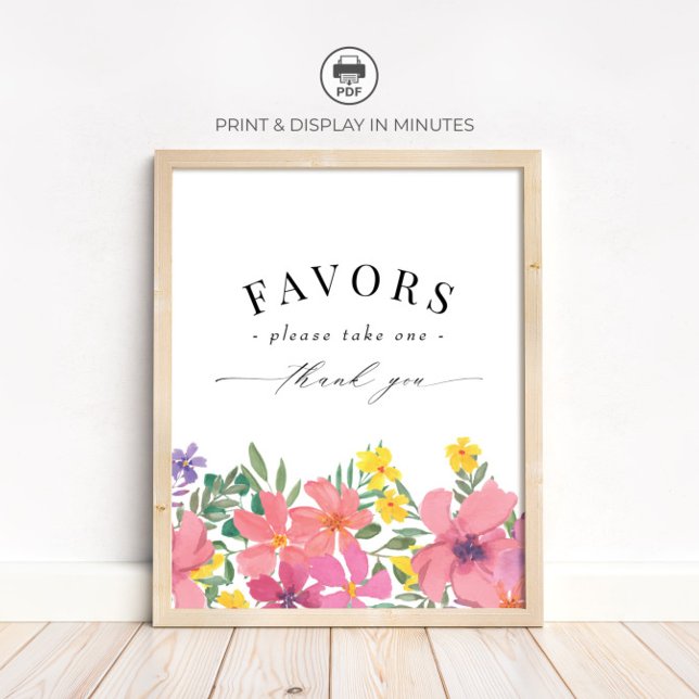 Tropiska blommor duschgåvor skylt (Skapare uppladdad)