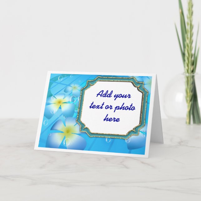 Tropiska blommor födelsedag, Bat mitzvah inbjudnin Inbjudan (Framsida)