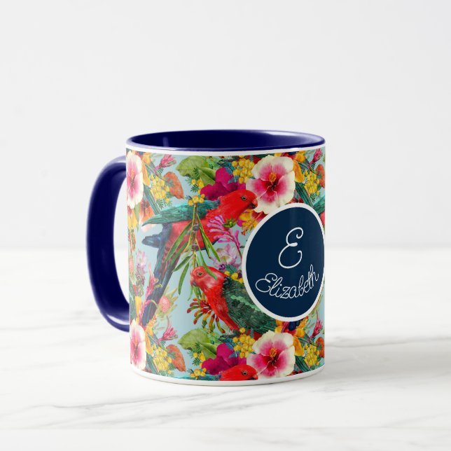 Tropiska blommor från personlig Kung Mugg (Framsida vänster)