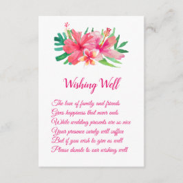 Tropiska blommor Hibiscus Bröllop Wishing-brunn Tilläggskort